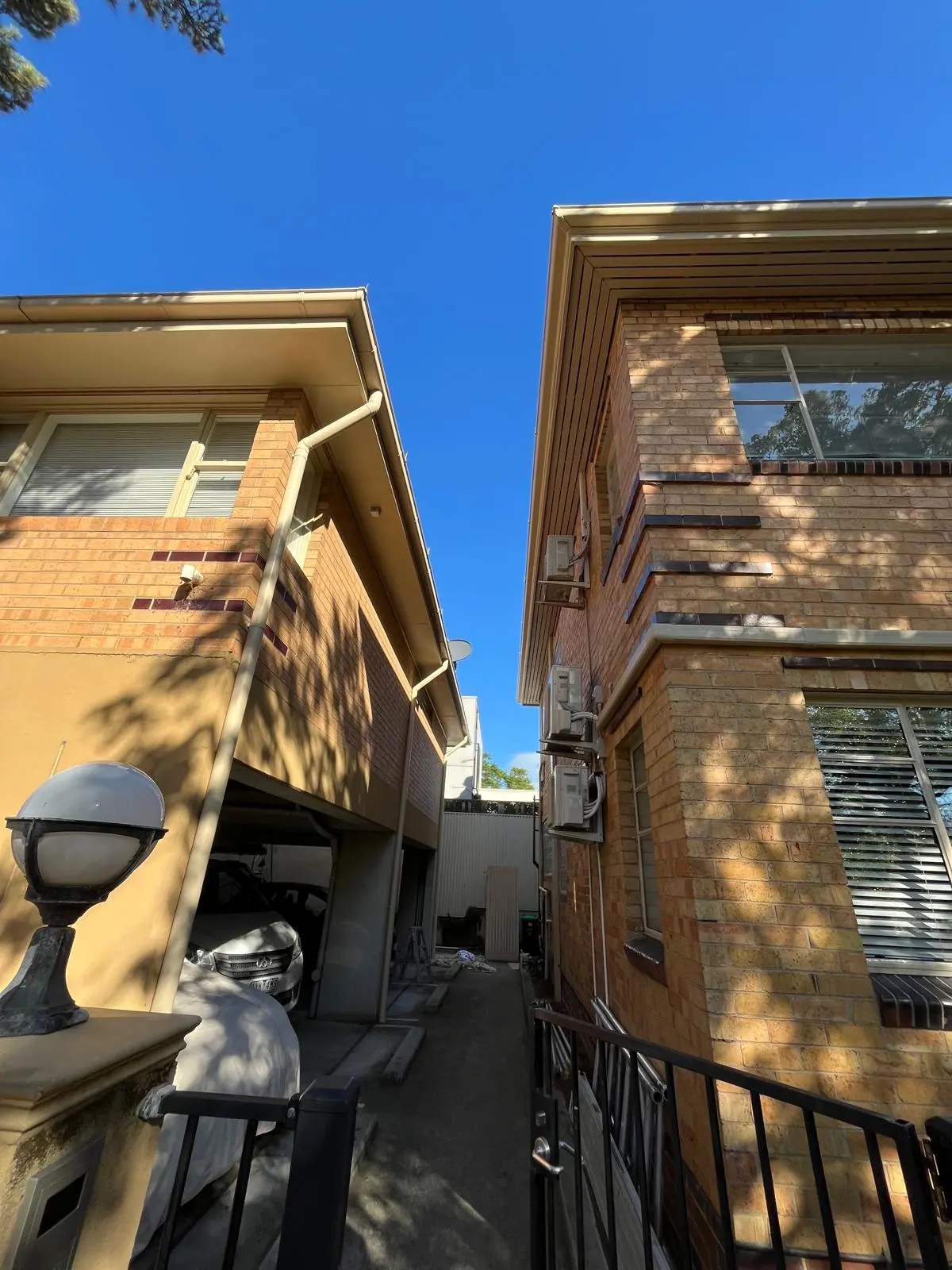 Completed eaves, gutters and downpipes at 21A Broadway, Elwood