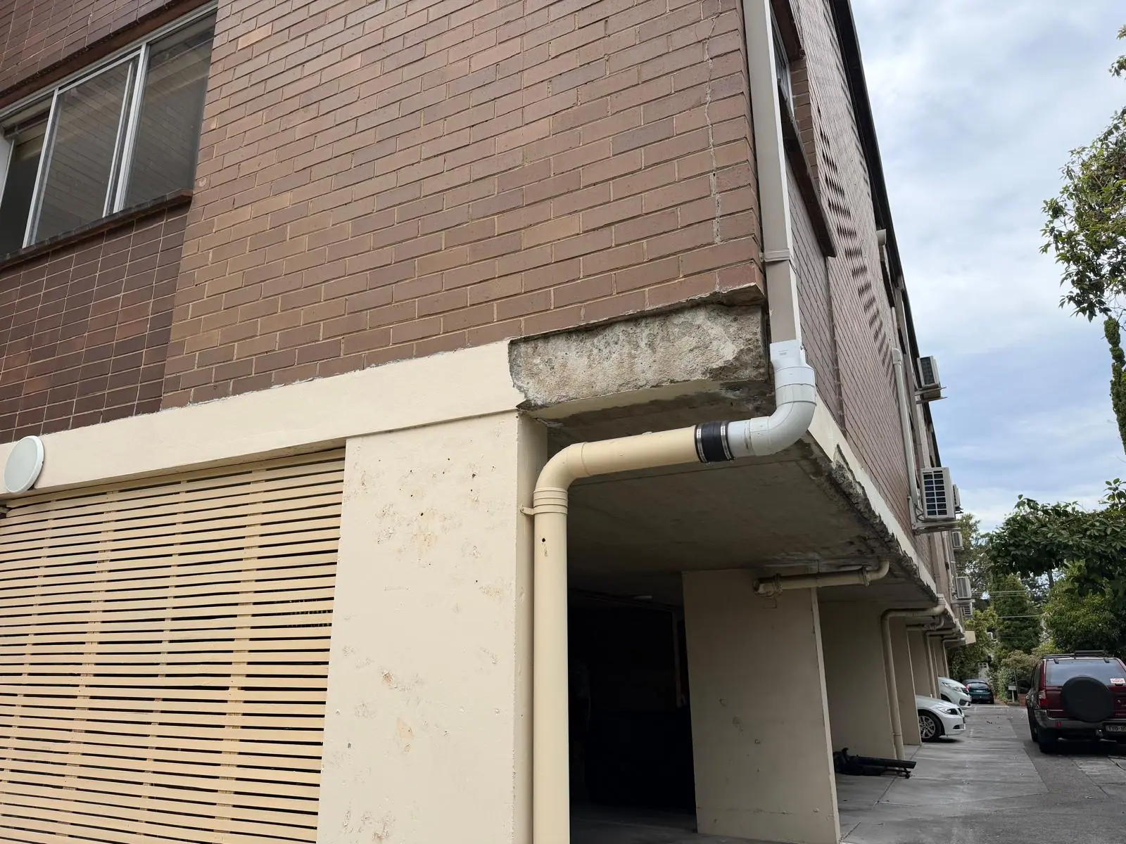 Concrete deterioration before repairs at 26 Lansdowne Road, photograph 5