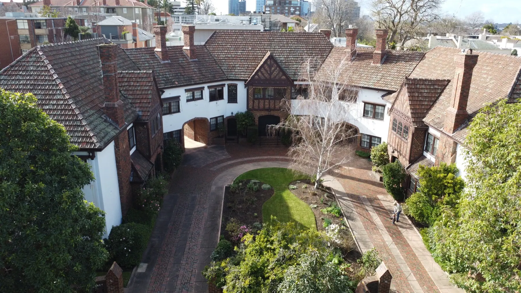Completed courtyard elevations at the heritage apartments at 50–56 Marne Street